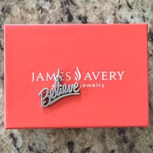 James Avery Silver 'Believe' Script Charm